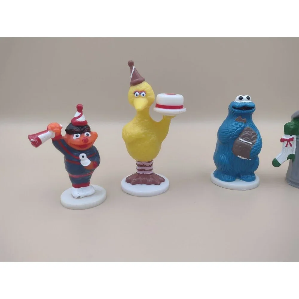 Vintage 1997 Applause Sesame Street Character Figurines Set Of 5 Cake Toppers